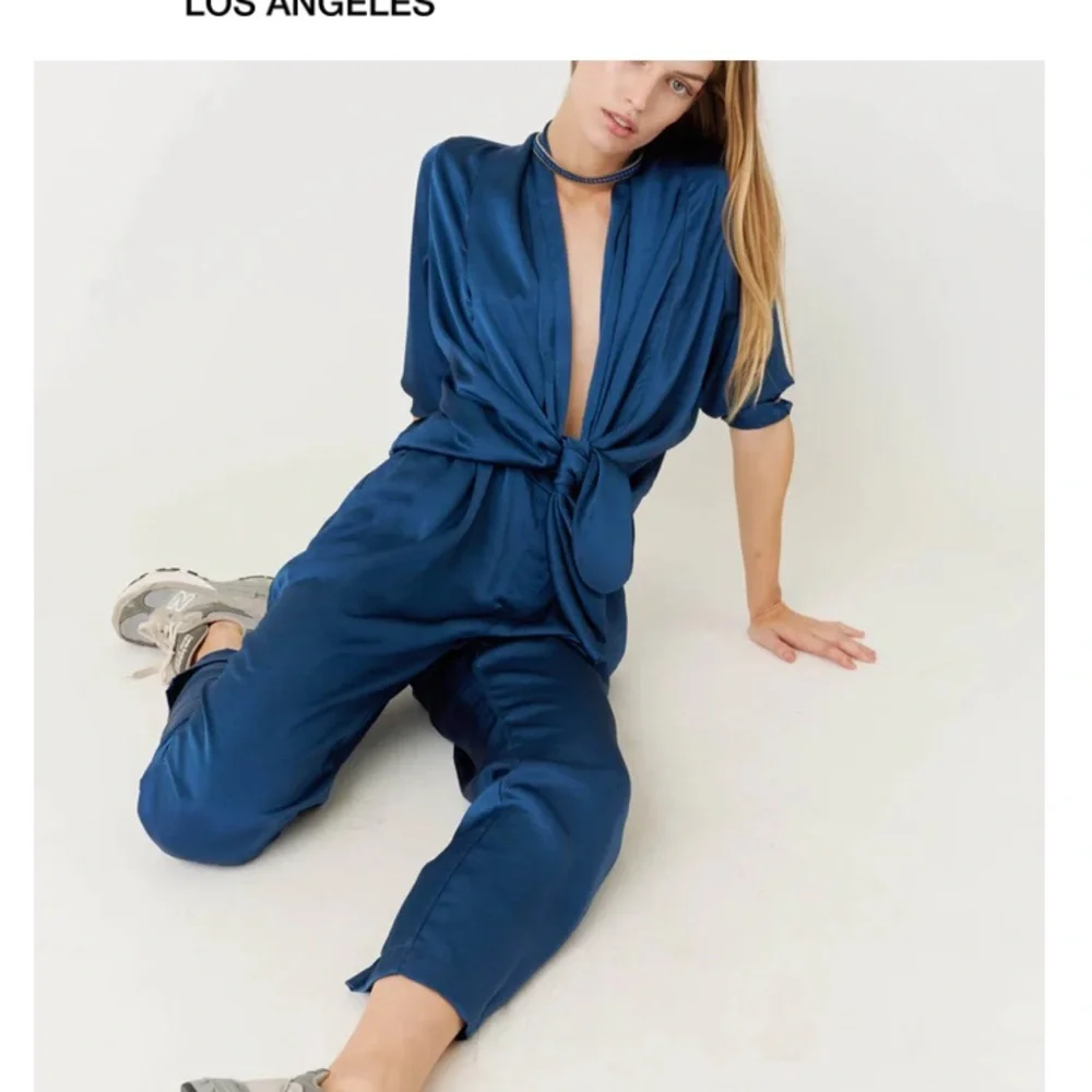 Overlover Stina Stone Blue Jumpsuit, XS - Picture 2 of 13